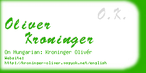 oliver kroninger business card